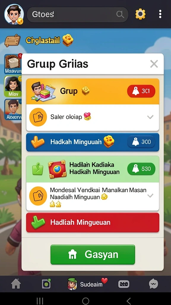 Tampilan awal permainan DENTOTO yang menarik.