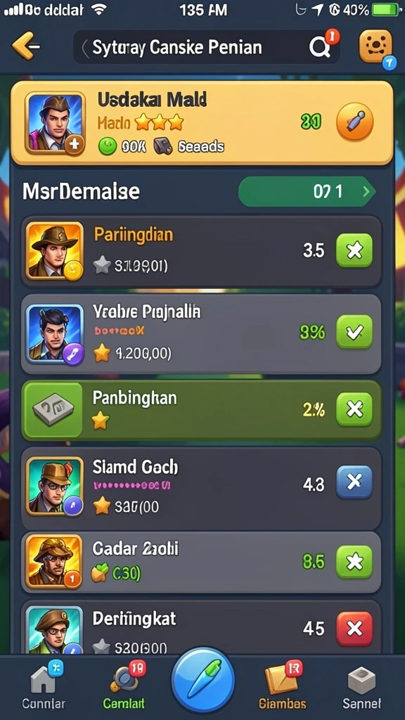 Screenshot menunjukkan tampilan awal karakter di KATSU5.