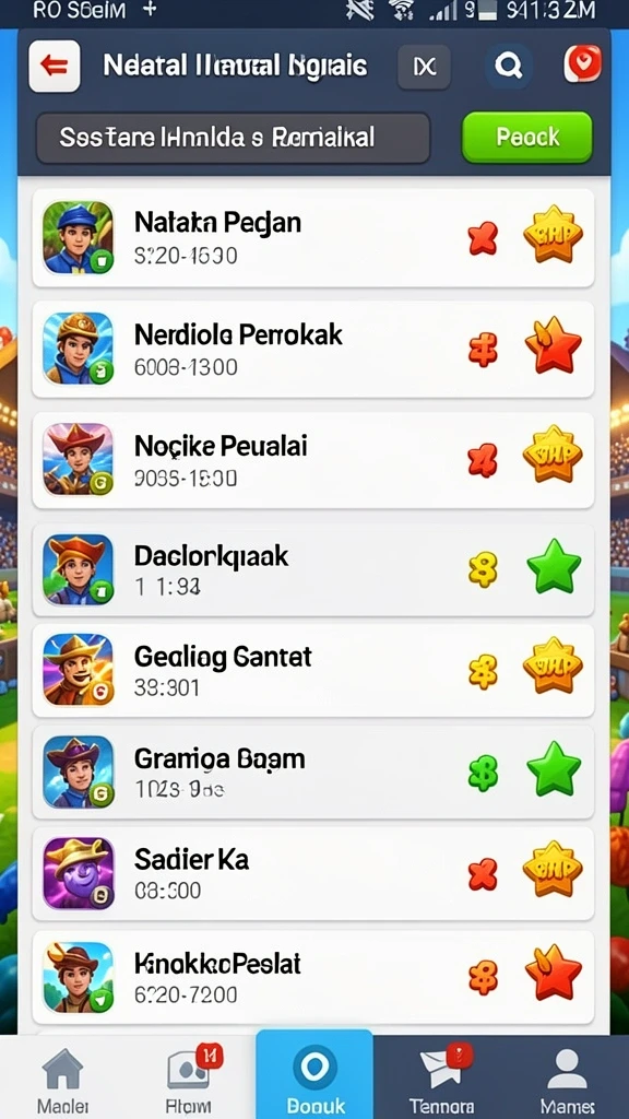 Menunjukkan momen seru saat menyelesaikan level.