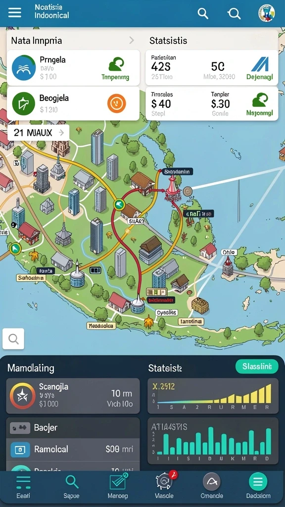 Antarmuka MEGA388 yang menarik dan mudah dinavigasi.
