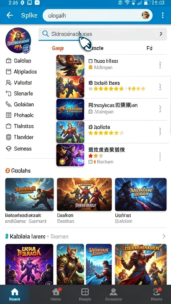 Screenshot memperlihatkan berbagai level yang harus diselesaikan dalam permainan.